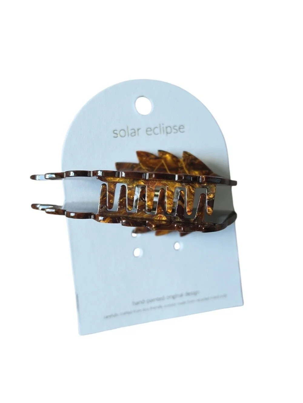 Solar Eclipse Pine Cone Hair Clip